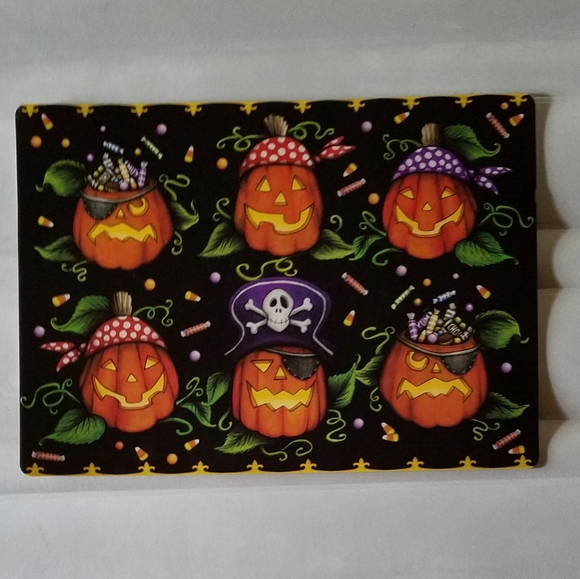 UK Other - Pirate Pumpkin Placemats- SET OF 6